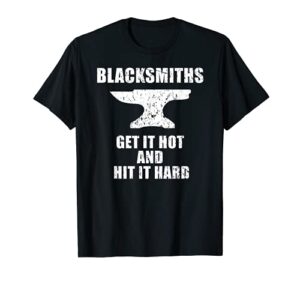 funny blacksmith anvil forging t-shirt forge