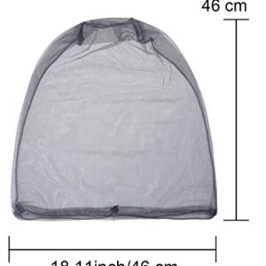 HESTYA 6 Pack Mosquito Head Net Bug Head Net Insects Mesh Head Net for Outdoor Face Neck Head Protecting, Grey