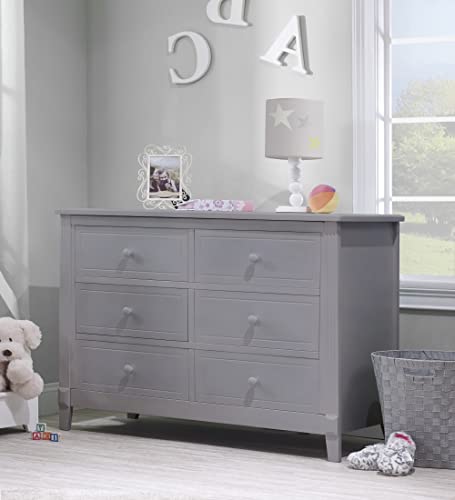 Sorelle Furniture Berkley Baby Dresser – Dresser for Nursery, Kids Bedroom Furniture, Dresser Drawers, Nightstand for Child’s Room with Drawers, Nursery Furniture for Infant-Gray