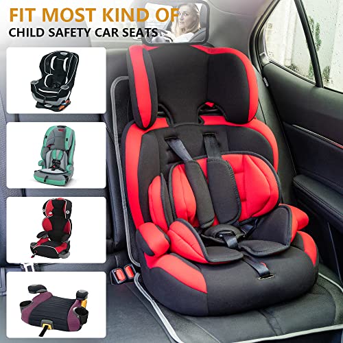 2 Pack Large Auto Car Seat Protectors for Child Car Seat, Thick Carseat Seat Protector with Organizer Pockets, Vehicle Dog Cover Pad for SUV Sedan Truck Leather Seats