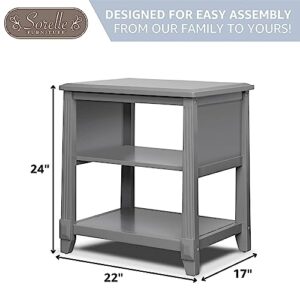 Sorelle Furniture Berkley Baby Dresser – Dresser for Nursery, Kids Bedroom Furniture, Dresser Drawers, Nightstand for Child’s Room with Drawers, Nursery Furniture for Infant-Gray