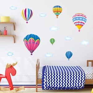 DECOWALL SG-1301N 6 Hot Air Balloons in The Sky Kids Wall Stickers Wall Decals Peel and Stick Removable Wall Stickers for Kids Nursery Bedroom Living Room d?cor