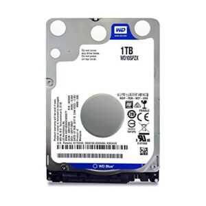 wd blue 1tb mobile hard disk drive - 5400 rpm sata 6 gb/s 128mb cache 2.5 inch - wd10spzx (renewed)