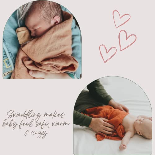 Fern & Avery Swaddle Blankets - Organic Cotton and Bamboo Baby Blankets - Gender Neutral Muslin Swaddles for Baby Boy or Baby Girl - Newborn Essential Receiving Blankets - Swaddle Set of 3 - Forest