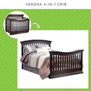 Full-Size Conversion Kit Bed Rails for Sorelle & Lusso Cribs | Multiple Finishes Available - See Description for List of Compatible Cribs (Espresso)