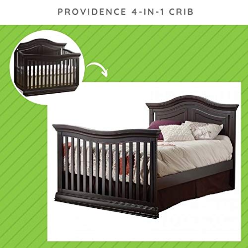 Full-Size Conversion Kit Bed Rails for Sorelle & Lusso Cribs | Multiple Finishes Available - See Description for List of Compatible Cribs (Espresso)