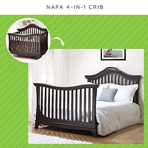 Full-Size Conversion Kit Bed Rails for Sorelle & Lusso Cribs | Multiple Finishes Available - See Description for List of Compatible Cribs (Espresso)