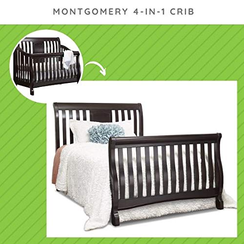 Full-Size Conversion Kit Bed Rails for Sorelle & Lusso Cribs | Multiple Finishes Available - See Description for List of Compatible Cribs (Espresso)