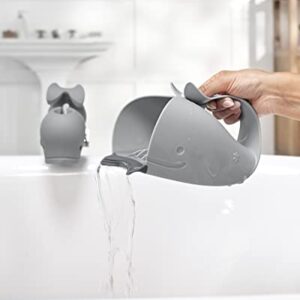 Skip Hop Baby Bath Rinse Cup, Moby Tear-free Waterfall Rinser, Grey