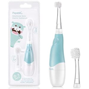 papablic babyhandy 2-stage baby sonic electric toothbrush for babies and toddlers ages 0-3 years