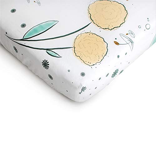 JumpOff Jo - Fitted Crib Sheet, Super Soft Breathable 100% Cotton Baby Crib Sheet for Standard Crib Mattresses and Toddler Beds, 28 in. x 52 in. - Fairy Blossom