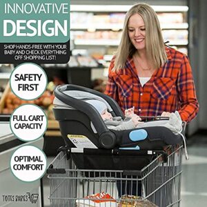 Totes Babies - Car Seat Carrier for Shopping Carts, Allows Babies, Newborns, Infants and Toddlers to Stay Snug or Sleeping in Car Seat While Parents Shop, As Seen on Shark Tank