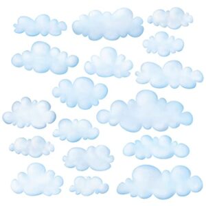 decowall ds-8030 clouds kids wall stickers wall decals peel and stick removable wall stickers for kids nursery bedroom living room (small)