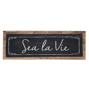 beachcombers sea la vie sign wall coastal plaque sign wall hanging decor decoration for the beach 0.25" x 17" x 6 multi