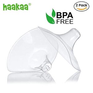 haakaa Nippleshield Silicone Nipple Shields for Breastfeeding with Carry Case Ultra-Thin Super-Soft (18mm, 2pk)