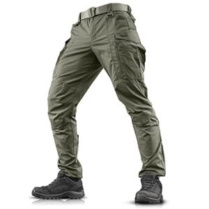 m-tac conquistador flex tactical pants - military men's cargo pants with pockets (army olive, w32 / l32)