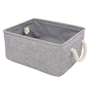 Silanto Storage Baskets Bins,Nursery Organizer Baskets for Toy Storage, Clothes Storage, Book Storage(Grey,14.4" L x 10.2" W x 6.3" H)