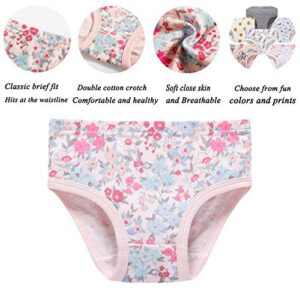 Sladatona Little Girls' Soft Cotton Underwear Bring Cool, Breathable Comfort Experience Panty 5-6years Mixed Colour