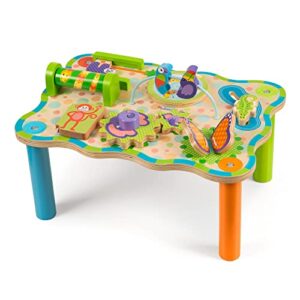 melissa & doug first play children’s jungle wooden activity table for toddlers multi-color 1 ea