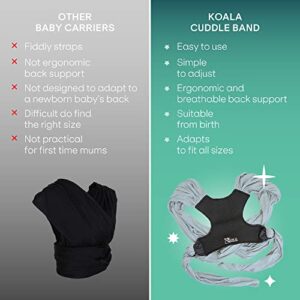 Koala Babycare Baby Carrier Wrap, Easy to Wear As a T-Shirt - Baby Wearing Wrap One Size Fits All - Newborn Wrap Carrier Up to 22lbs