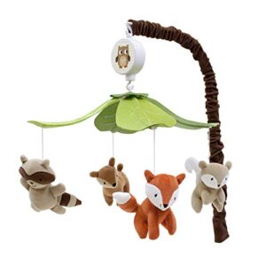 lambs & ivy woodland tales multicolor forest animals musical baby crib mobile