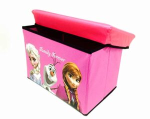 frozen. princess elsa anna & olaf foldable storage box & stool (hot pink)