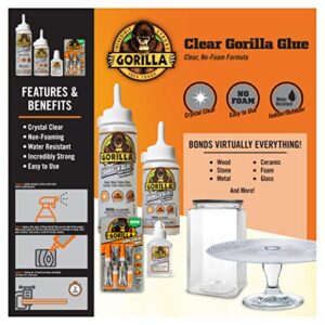 Gorilla Clear Glue, 5.75 Ounce Bottle, Clear