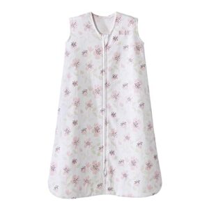 halo sleepsack, 100% cotton wearable blanket, swaddle transition sleeping bag, tog 0.5, wildflower blush, large