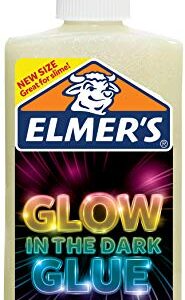 Elmer's Magical Liquid Slime Activator (8.75 fluid ounces) and Elmer's Glow in the Dark Liquid Glue, Great for Making Slime, Washable, Assorted Colors, 5 Ounces Each