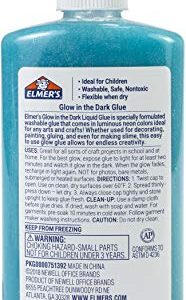 Elmer's Magical Liquid Slime Activator (9 fluid ounces) and Elmer's Glow in the Dark Liquid Glue, Great for Making Slime, Washable, Assorted Colors