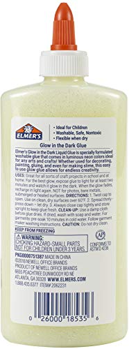 Elmer's Magical Liquid Slime Activator (8.75 fluid ounces) and Elmer's Glow in the Dark Liquid Glue, Great for Making Slime, Washable, Assorted Colors, 5 Ounces Each