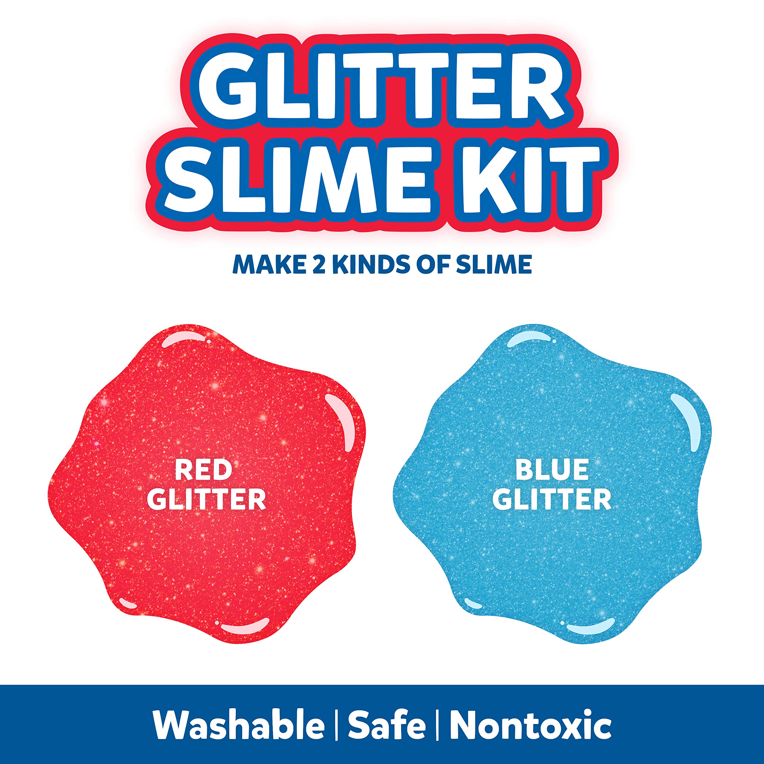 Elmer's Glitter Slime Kit, Liquid Glitter Glue, Assorted Colors, with Glue Slime Activator, 4 Count