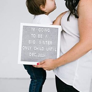 Pearhead Classic Wooden Letterboard, Baby Keepsake Photo Prop, Pink Felt Letterboard Keepsake For Milestones, Baby Girl Nursery Decor, Baby Announcement Prop, 294 Letters