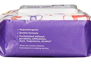 Amazon Brand - Mama Bear Saline Nose and Face Baby Wipes, Hypoallergenic, Unscented, 180 Count (6 Packs of 30)