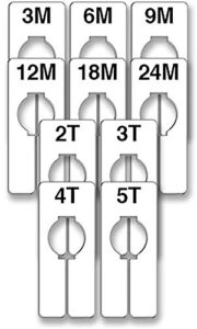 sswbasics rectangular size dividers - infant/toddler variety pack - 40 total