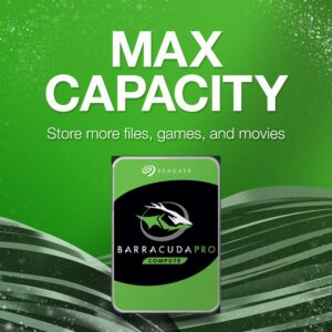 Seagate BarraCuda Pro 10TB Internal Hard Drive Performance HDD – 3.5 Inch SATA 6 Gb/s 7200 RPM 256MB Cache for Computer Desktop PC Laptop, Data Recovery – Frustration Free Packaging (ST10000DM0004)