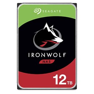 seagate ironwolf 12tb nas internal hard drive hdd – cmr 3.5 inch sata 6gb/s 7200 rpm 256mb cache for raid network attached storage – frustration free packaging (st12000vn0008)