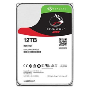 Seagate IronWolf 12TB NAS Internal Hard Drive HDD – CMR 3.5 Inch SATA 6Gb/s 7200 RPM 256MB Cache for RAID Network Attached Storage – Frustration Free Packaging (ST12000VN0008)