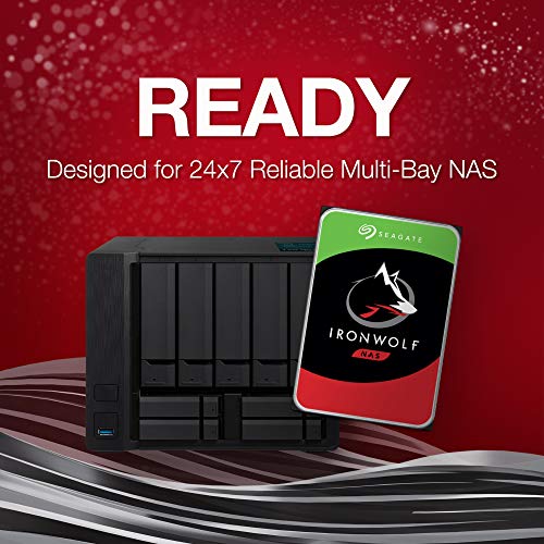 Seagate IronWolf 12TB NAS Internal Hard Drive HDD – CMR 3.5 Inch SATA 6Gb/s 7200 RPM 256MB Cache for RAID Network Attached Storage – Frustration Free Packaging (ST12000VN0008)