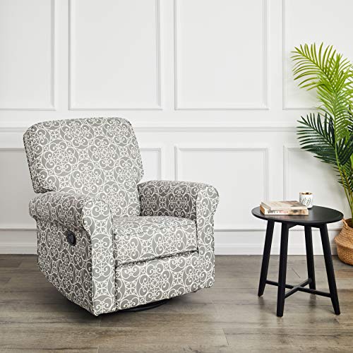 JC Home BT-R8389A30 Recliner, Gray and White