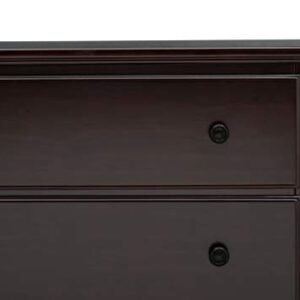 Delta Children Lancaster 3 Drawer Dresser with Changing Top, Greenguard Gold Certified, Dark Chocolate