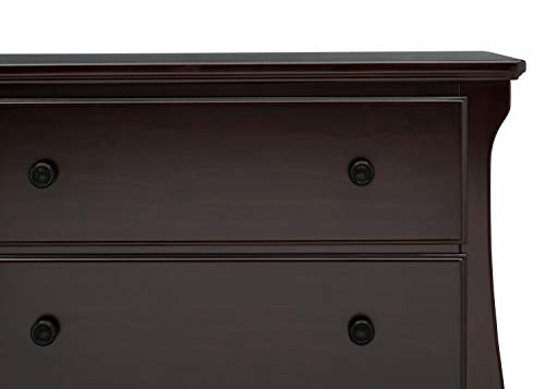 Delta Children Lancaster 3 Drawer Dresser with Changing Top, Greenguard Gold Certified, Dark Chocolate