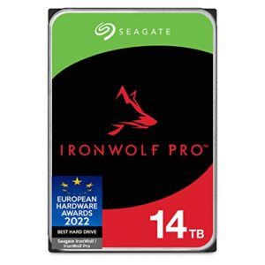 seagate ironwolf 14tb nas internal hard drive hdd – cmr 3.5 inch sata 256mb cache for raid network attached storage – frustration free packaging (st14000vn0008)