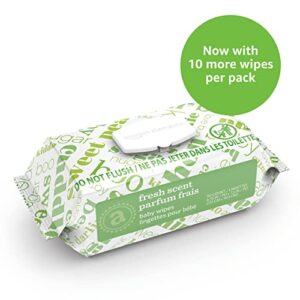 Amazon Elements Baby Wipes, Fresh Scent, White, 810 Count (9 Packs of 90) (Previously 720 Count)