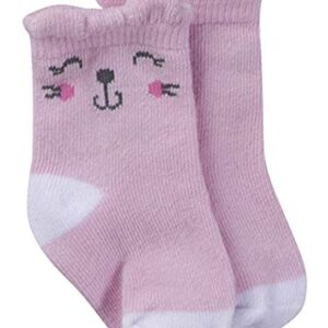 Onesies Brand Unisex Baby 12-Pair Bootie Socks Cat Crew Socks 0-6 Months