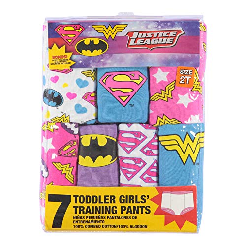 DC Comics 3PK, 7PK and 10PK Potty Training Pants with Superman, Batman, Wonder Woman and More with Stickers Sizes 2T, 3T, and 4T