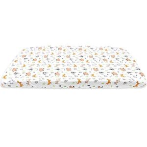 Cuddly Cubs Graco Pack n Play Fitted Sheet – Woodland Playard Sheet – Snuggly Soft Jersey Cotton Mini Crib Sheet for Boy, Girl – 1 Pc