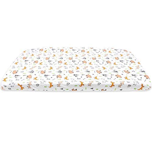 Cuddly Cubs Graco Pack n Play Fitted Sheet – Woodland Playard Sheet – Snuggly Soft Jersey Cotton Mini Crib Sheet for Boy, Girl – 1 Pc