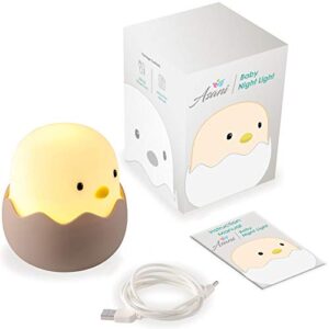 Night Light for Kids | Baby Nursery Lamp with Touch Controls | Cute Chick Bedside Nightlight for Nursing/Breastfeeding | USB Rechargeable | Newborn or Toddler Bedroom Decor for Boys and Girls