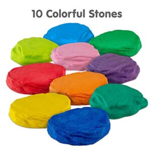 NATIONAL GEOGRAPHIC Stepping Stones for Kids – 10 Soft Durable Stones Encourage Toddler Balance & Gross Motor Skills, Indoor & Outdoor Toys, Balance Stones, Obstacle Course (Amazon Exclusive)